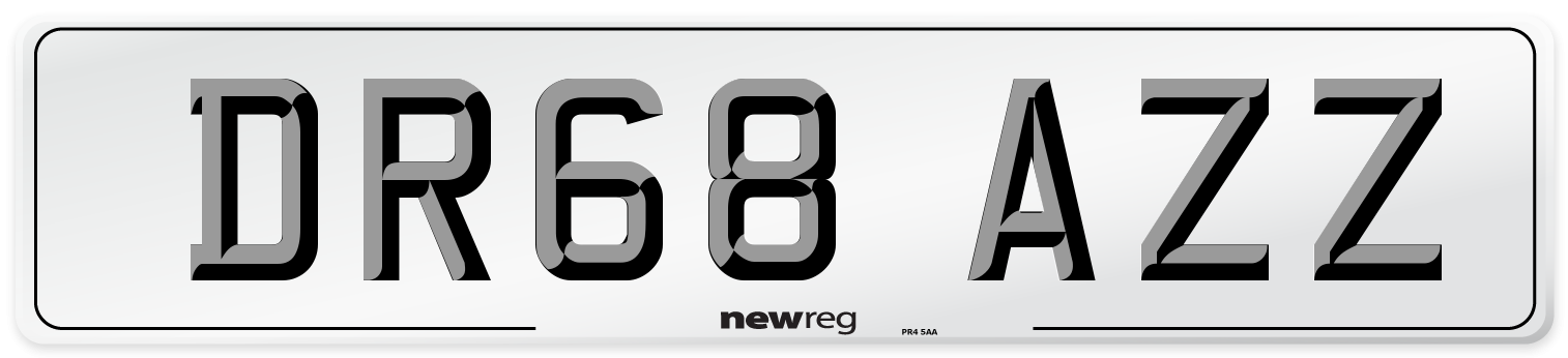 DR68 AZZ Number Plate from New Reg